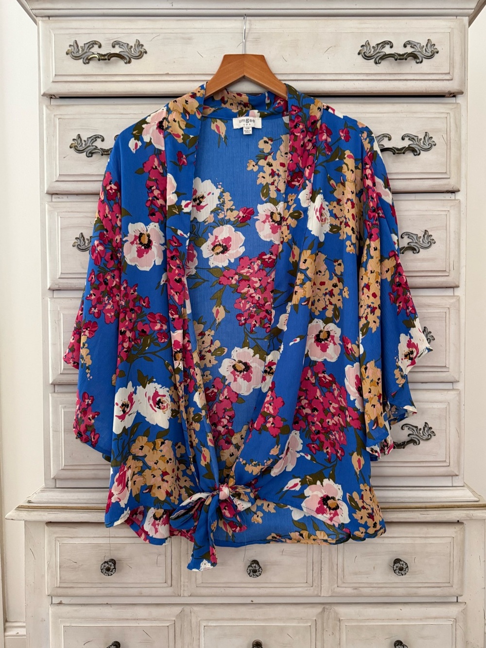 Umgee Floral Wrap Top